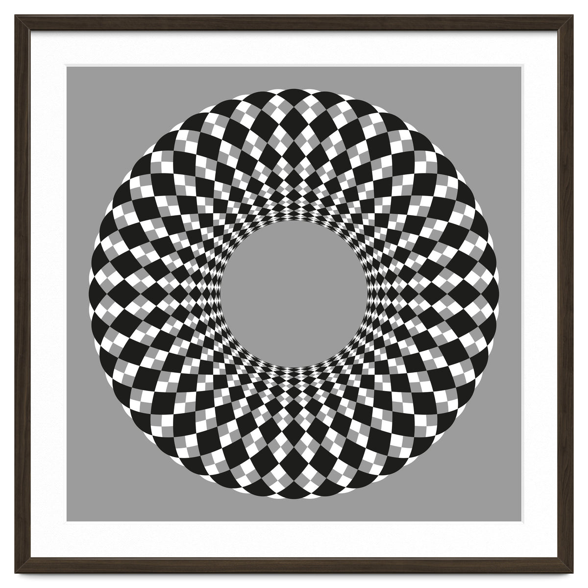 Black and white round