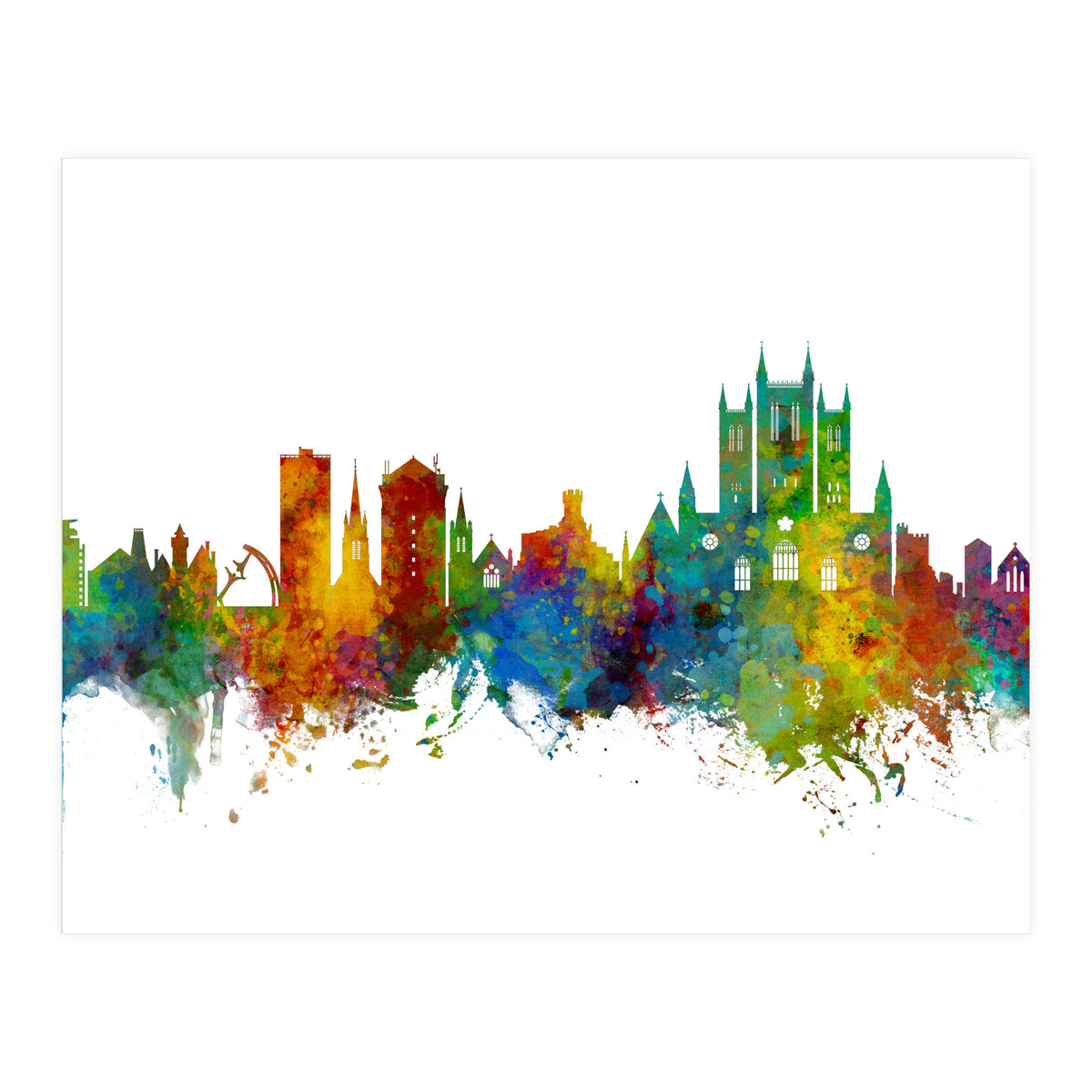 Lincoln England Skyline (Print Only)