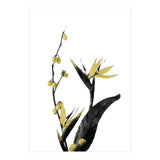 Flower Minimal Black And Gold 02 (Print Only) thumbnail