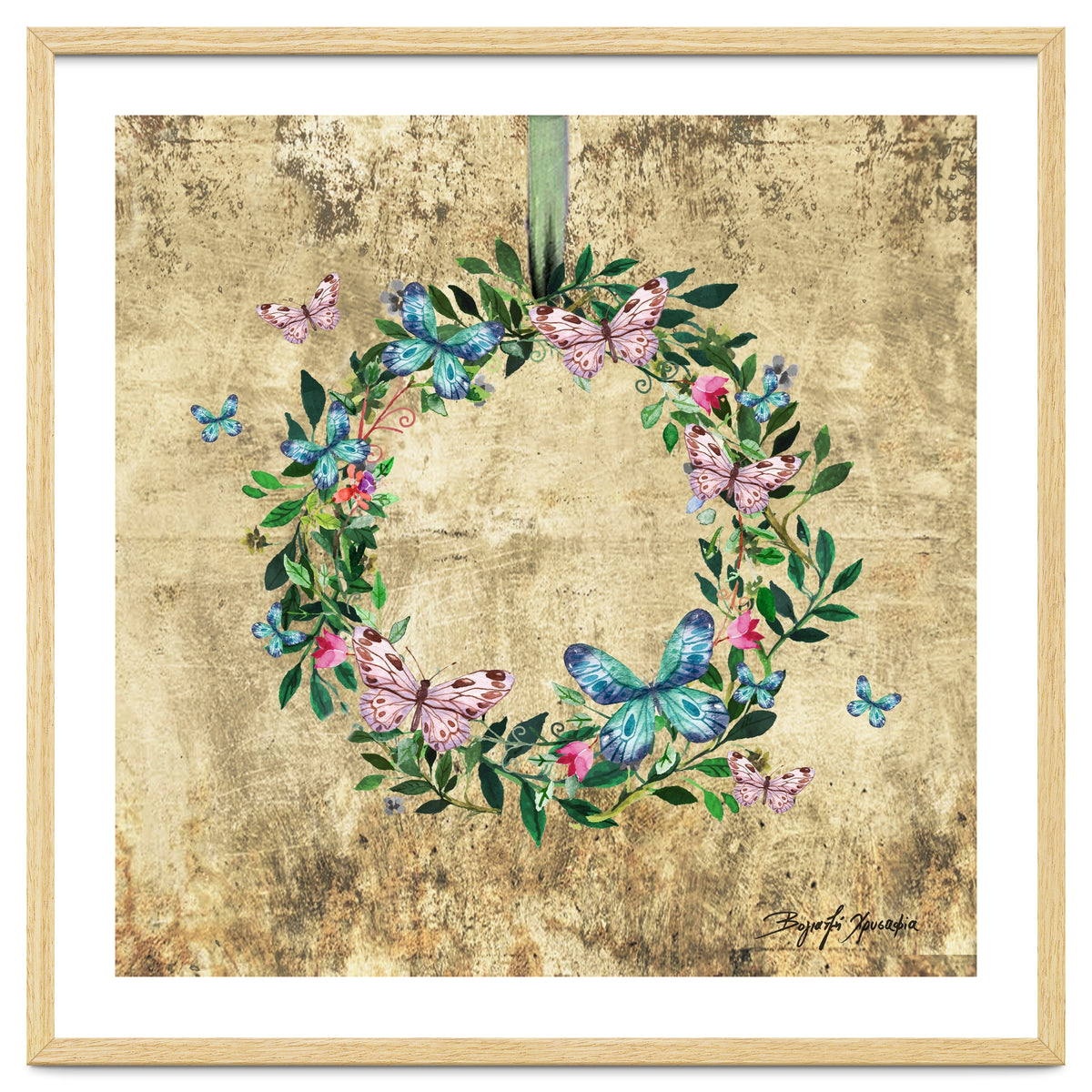 Wreath #Flowers & Butterflies#Royal collection