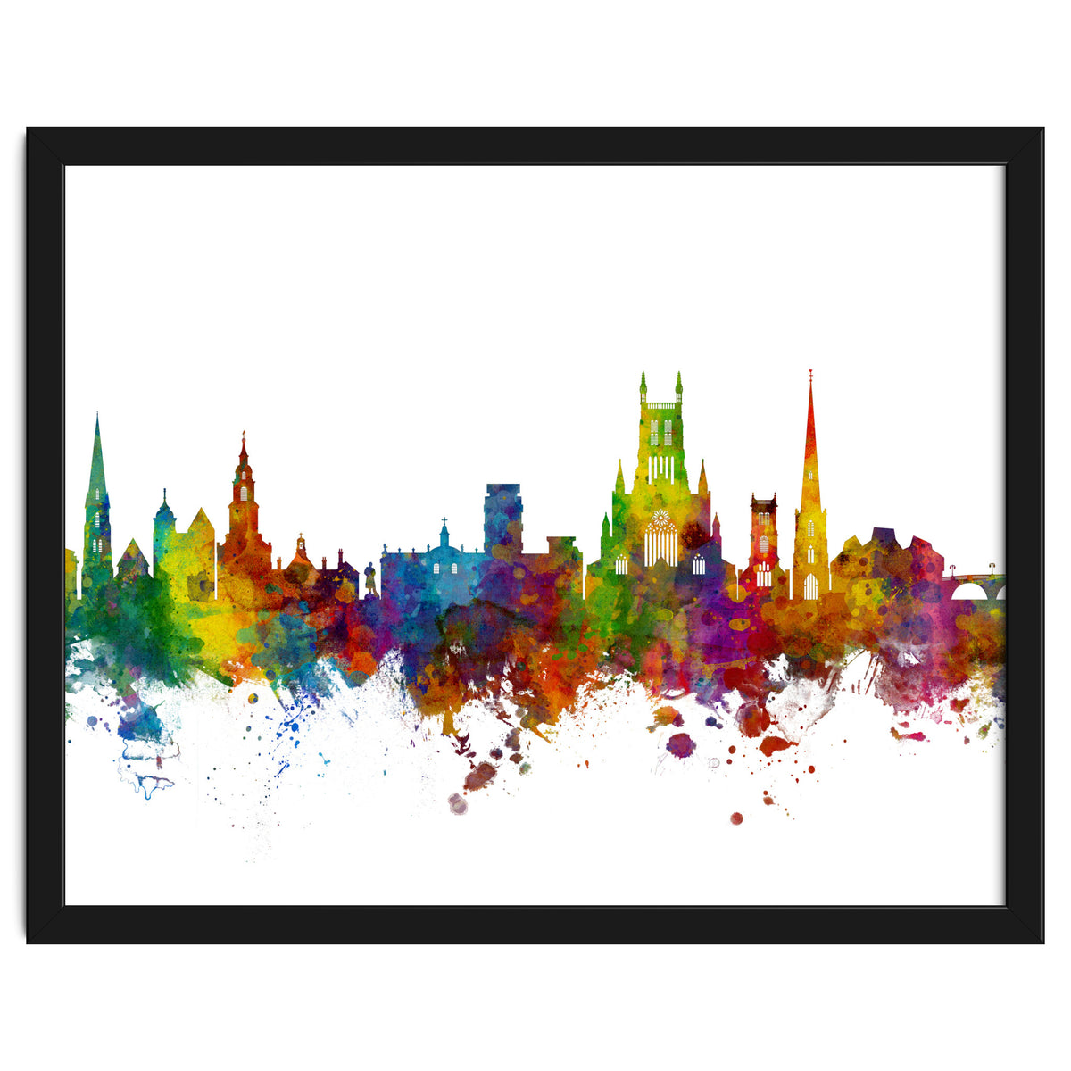 Worcester England Skyline