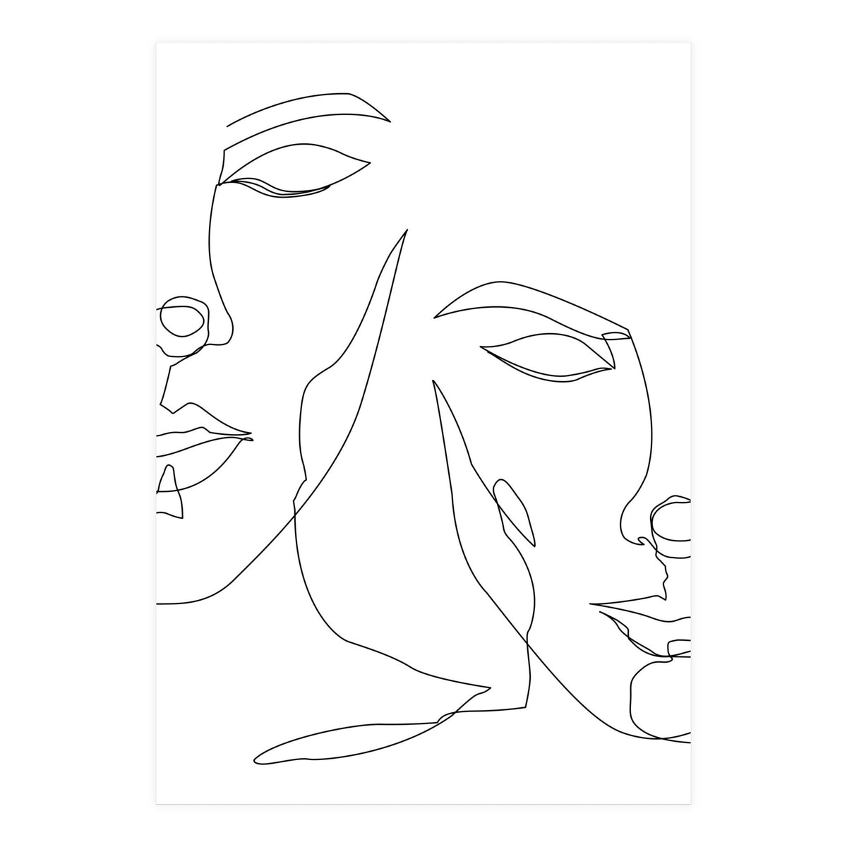 Male couple face (Print Only)