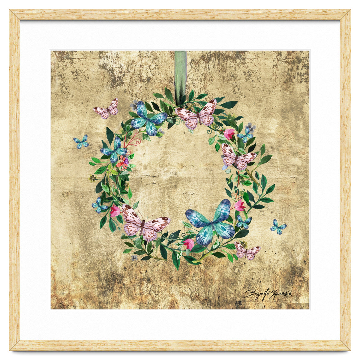 Wreath #Flowers & Butterflies#Royal collection