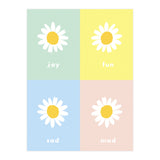 emotions - colorful - pop flower - joy - mad- sad - fun (Print Only) thumbnail