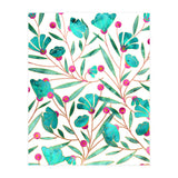 Turquoise Floral (Print Only) thumbnail
