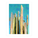 Desert's Rose, Summer Cactus Abstract Pastel Digital Art, Nature Botanical Color Sketch Plant Drawing (Print Only) thumbnail