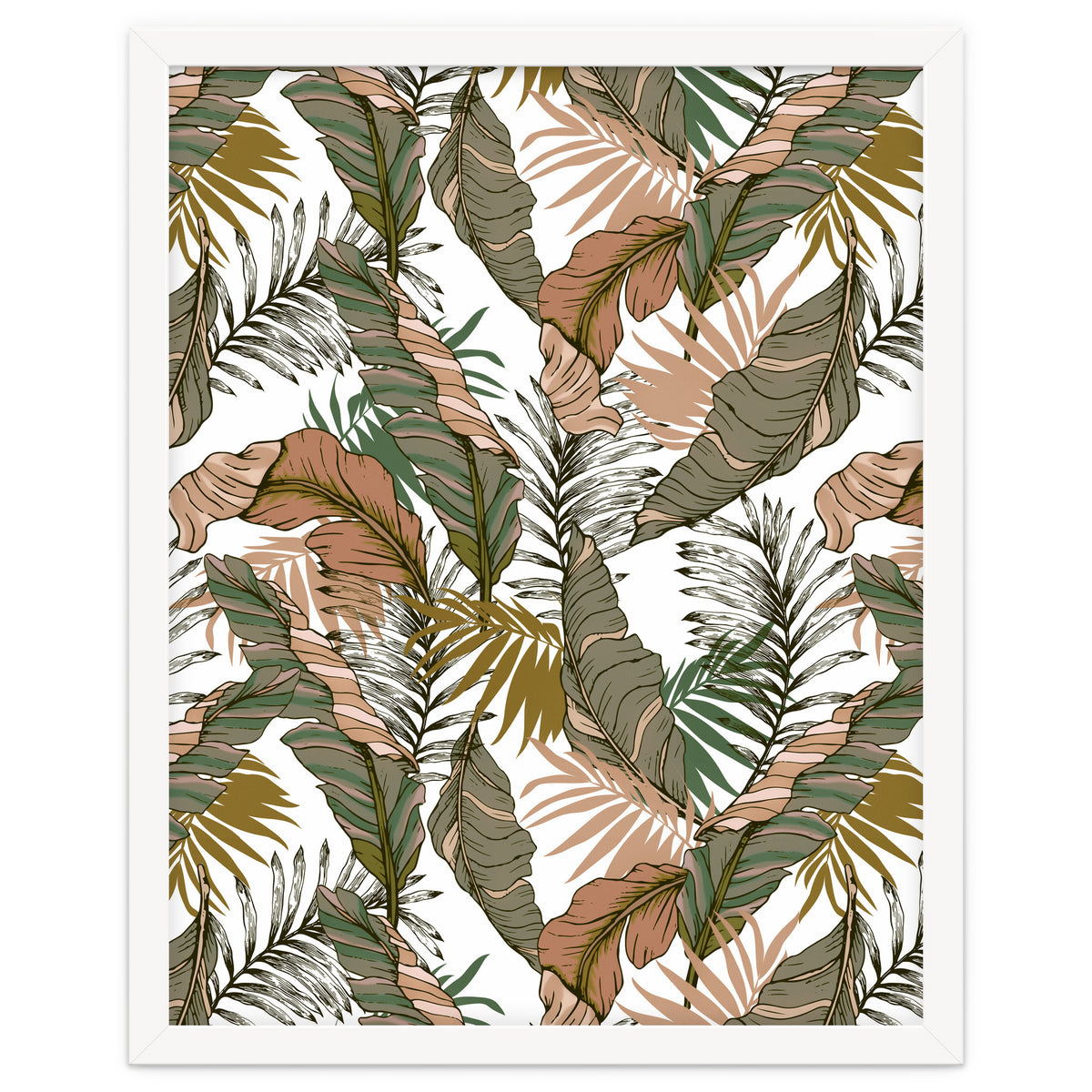 Drawing of wild tropical jungle I