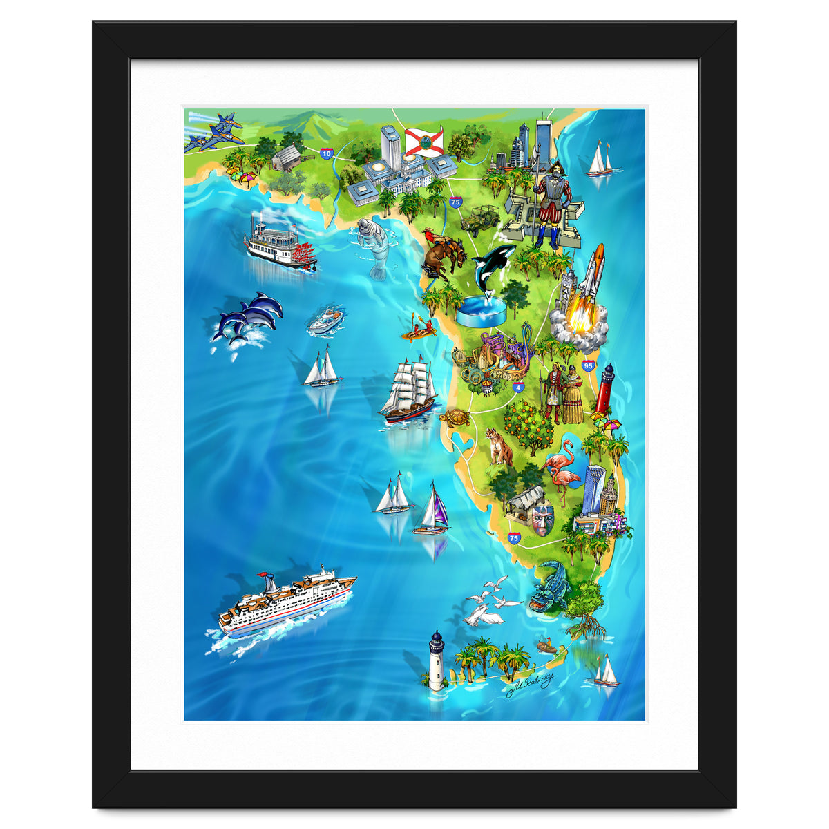Florida Illustrated Map