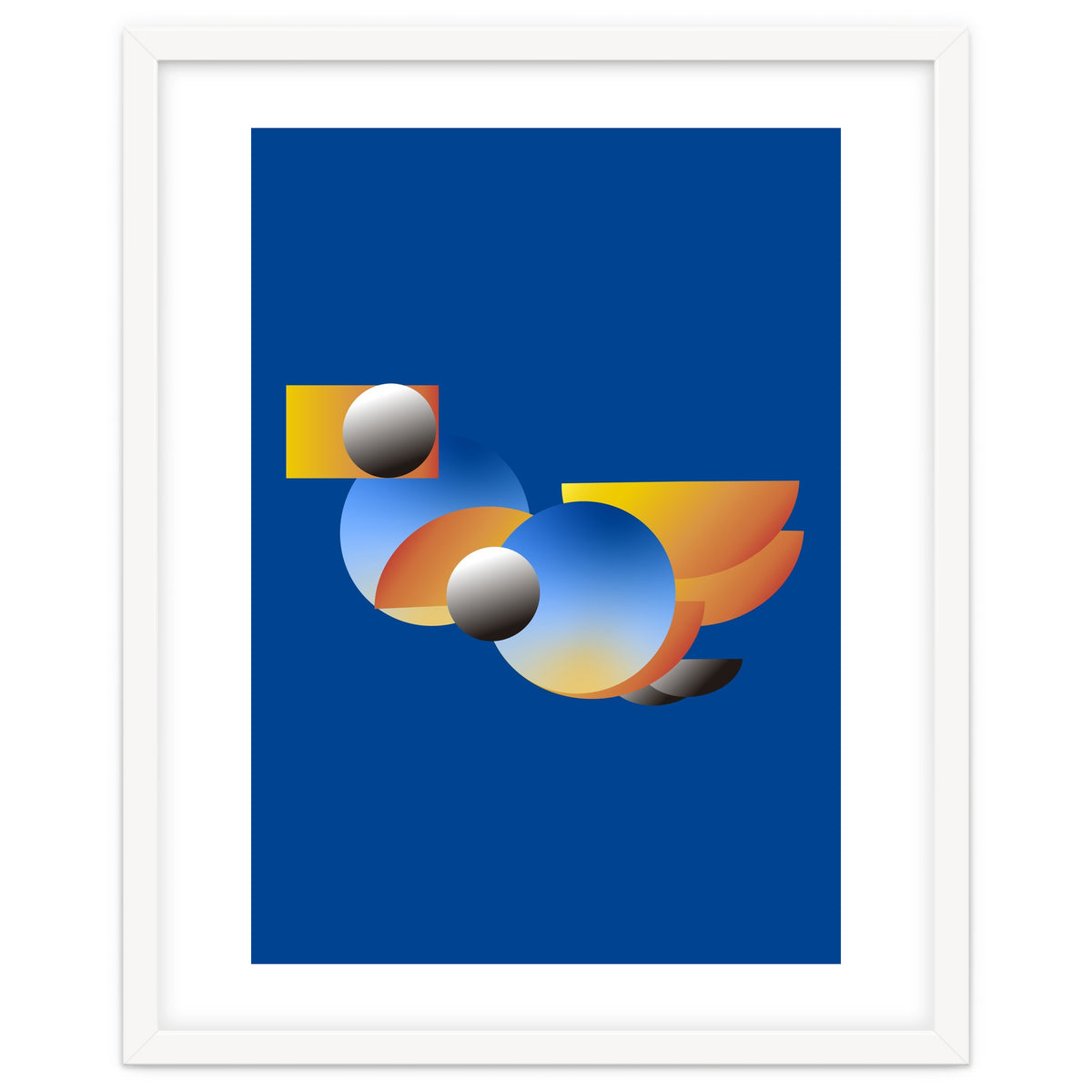 Modern Abstract Geometric Minimalist Duck