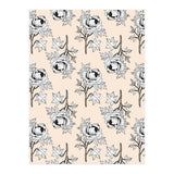 Drawing pattern of roses to pencil on beige (Print Only) thumbnail