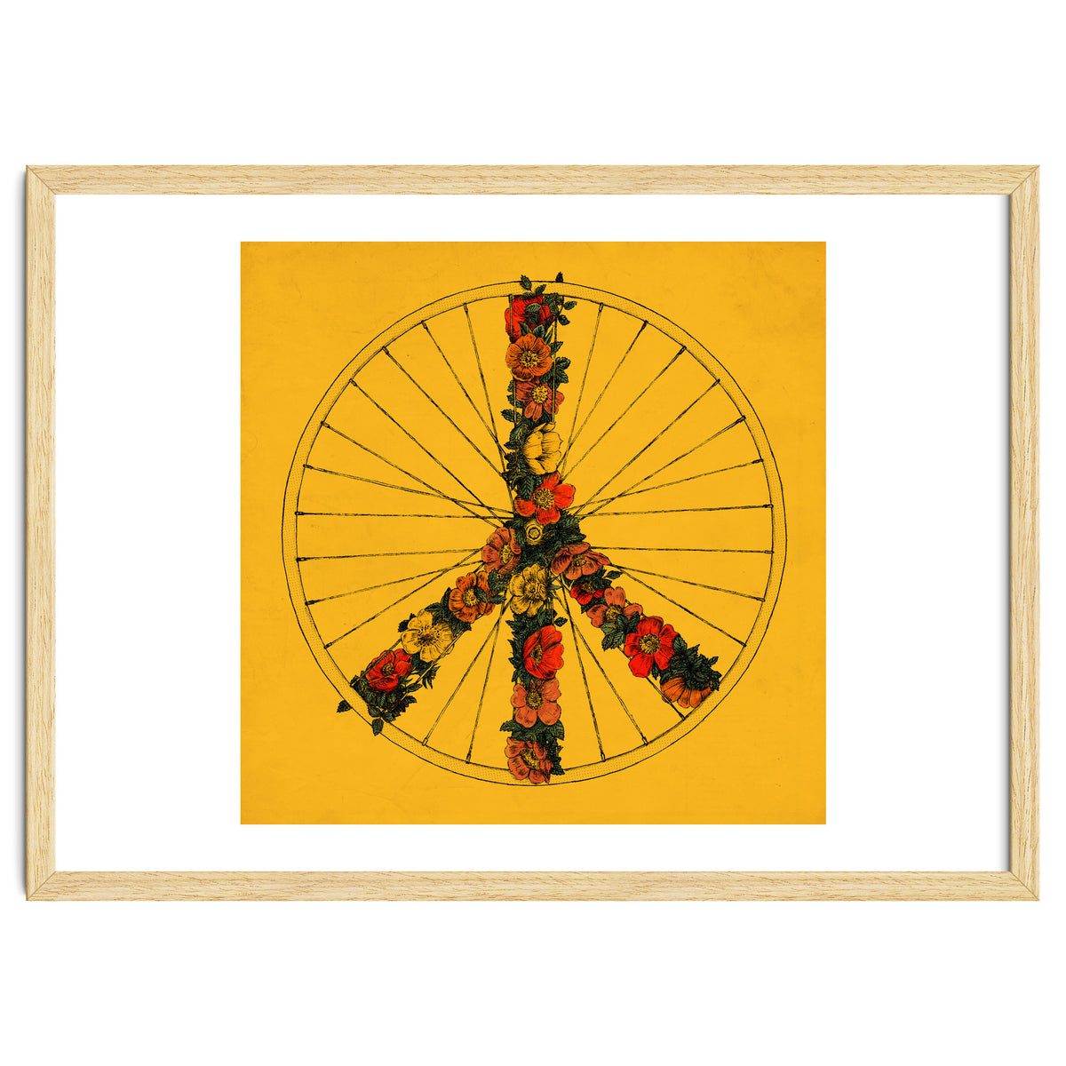 Peace And Bike Yellow