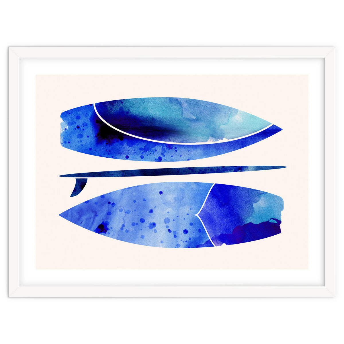 Indigo Surfboard Watercolor