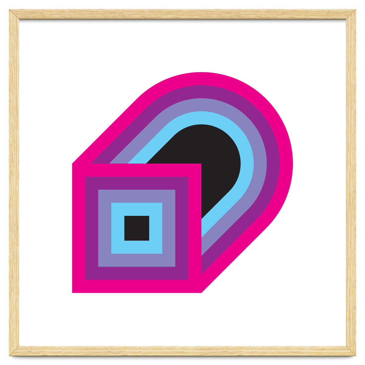 Geometric Shapes No. 41 - purple, blue & lilac