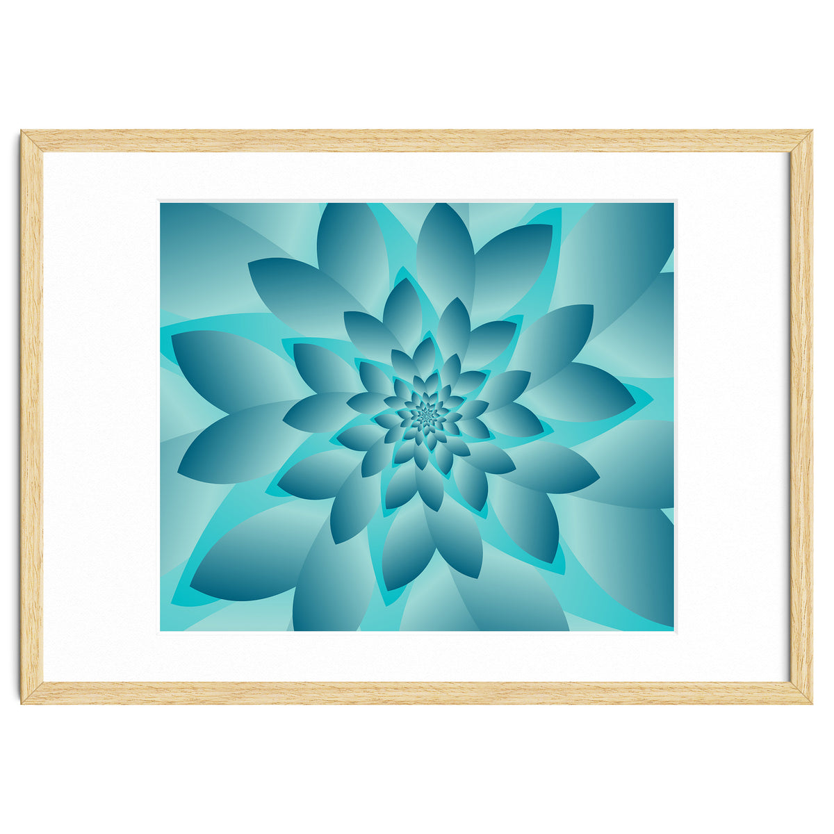 Abstract Modern Optical Illusion Floral Design Art