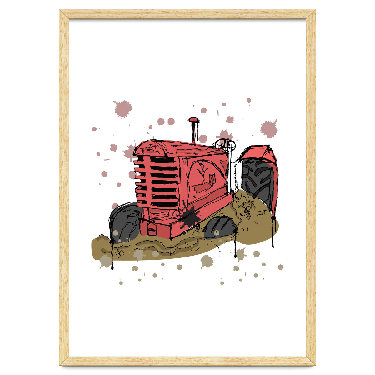 Abandoned tractor sketch