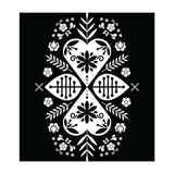 Scandinavian Folk Pattern Monochrome 01  (Print Only) thumbnail