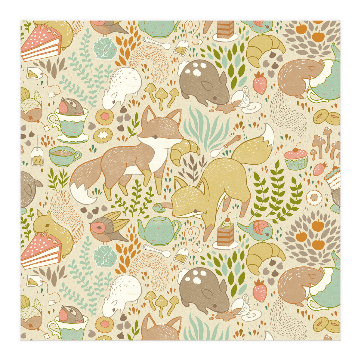 Animals Tea Party (Print Only)