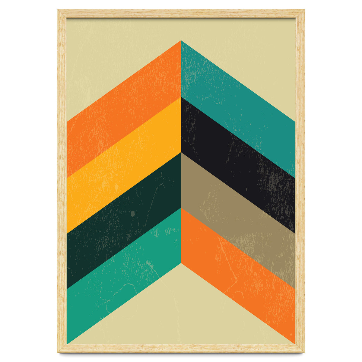 Mid Century Chevron Retro Pop Art