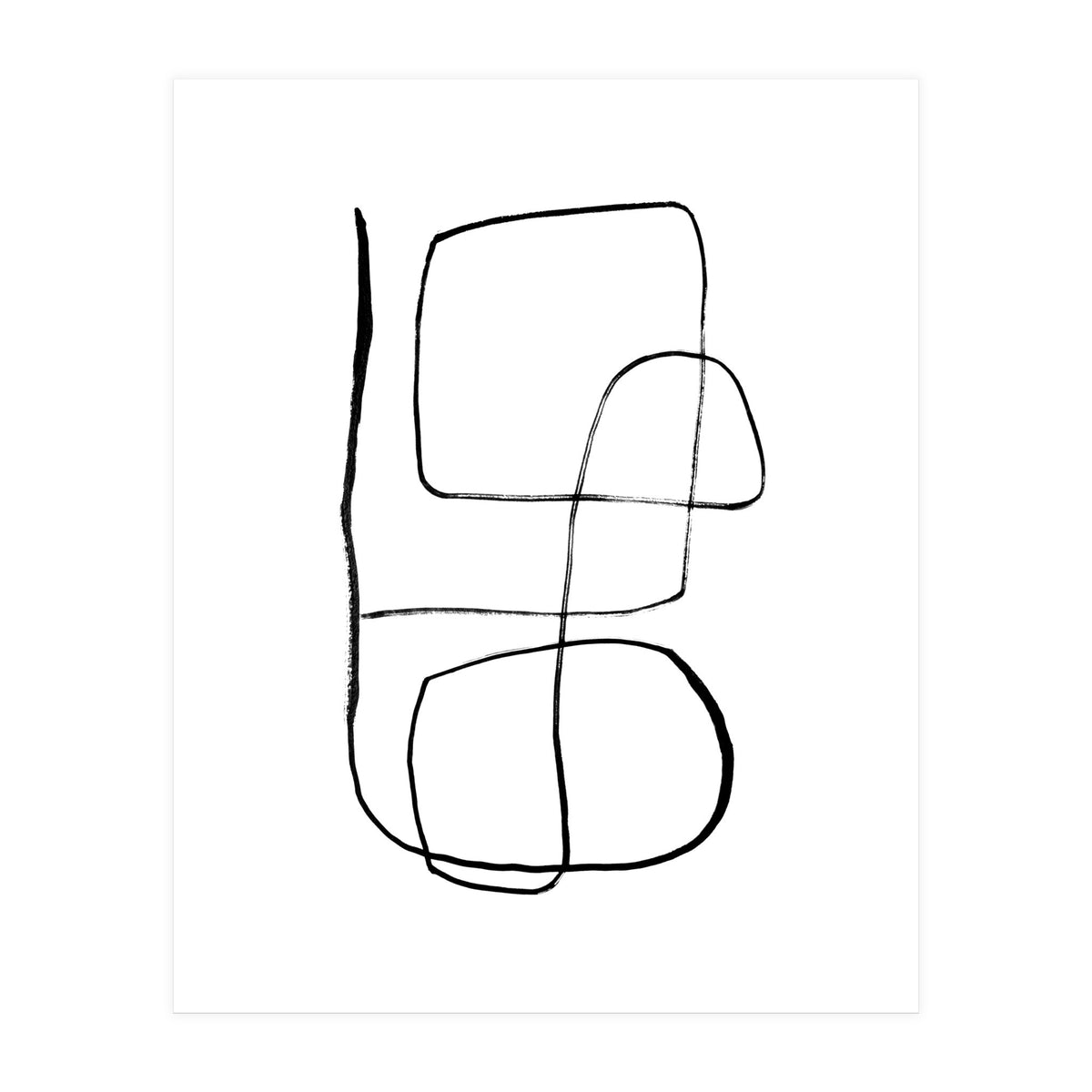 Mid-Century Line Art Print #3 (Print Only)