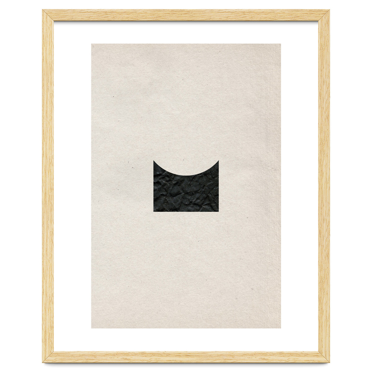 Cut black shape on grey