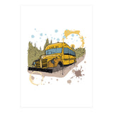 Abandoned school bus sketch (Print Only) thumbnail