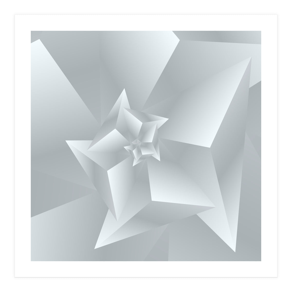 Trendy White Triangle  (Print Only)