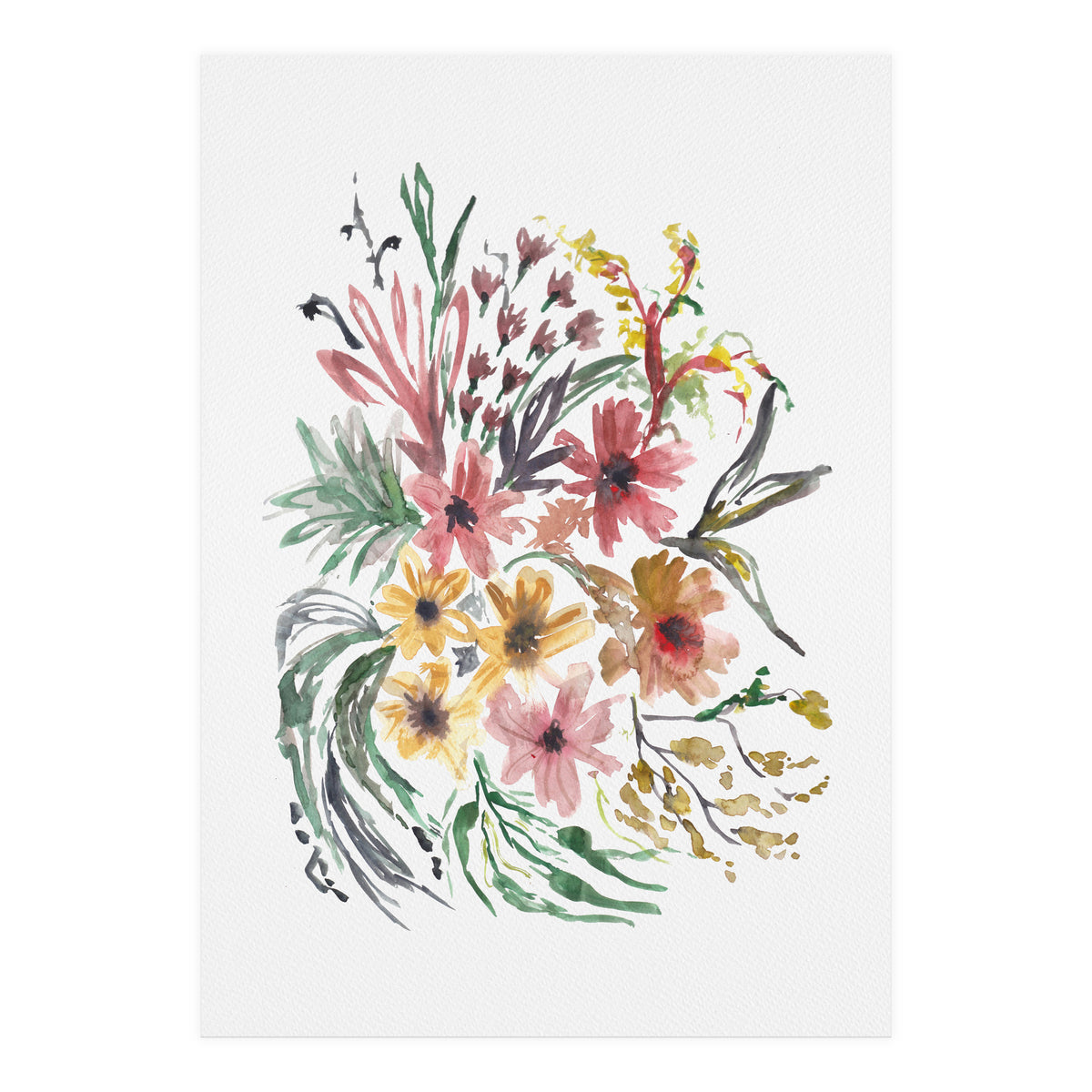 Earthy florals garden (Print Only)