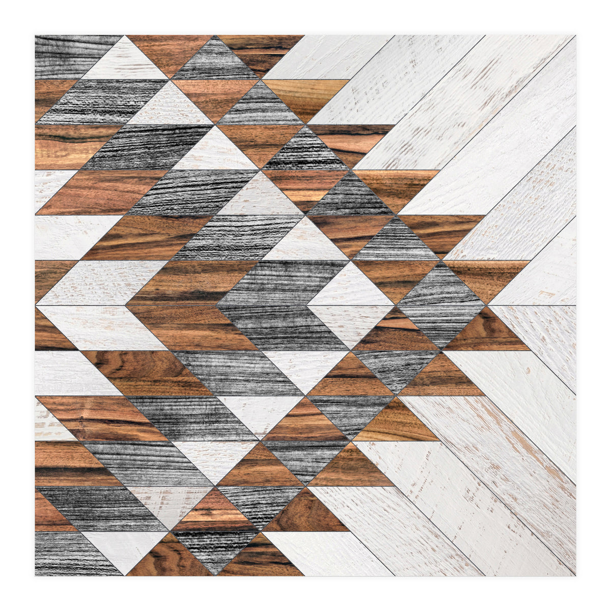 Urban Tribal Pattern No.12 - Aztec - Wood (Print Only)