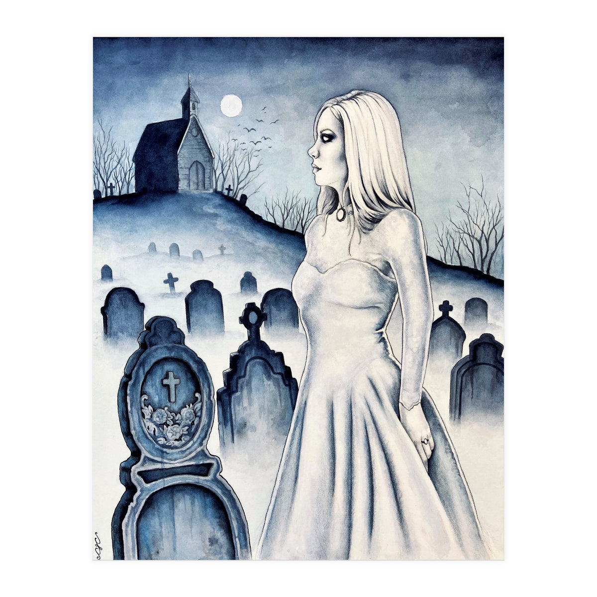 The Lady In White (Print Only)