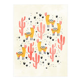 Yellow Llamas Red Cacti (Print Only) thumbnail