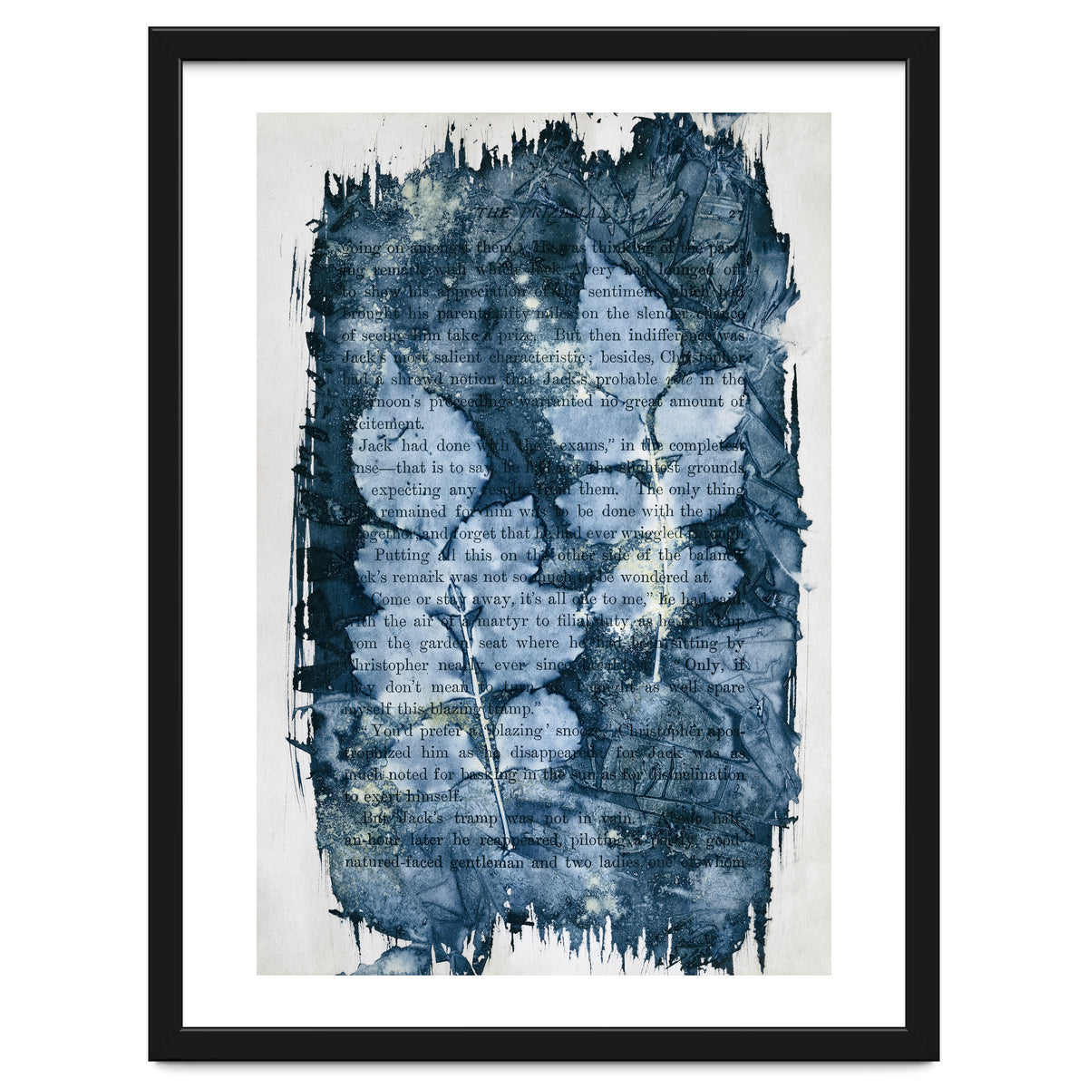 Indigo Blue Botanical Leaves No. 3