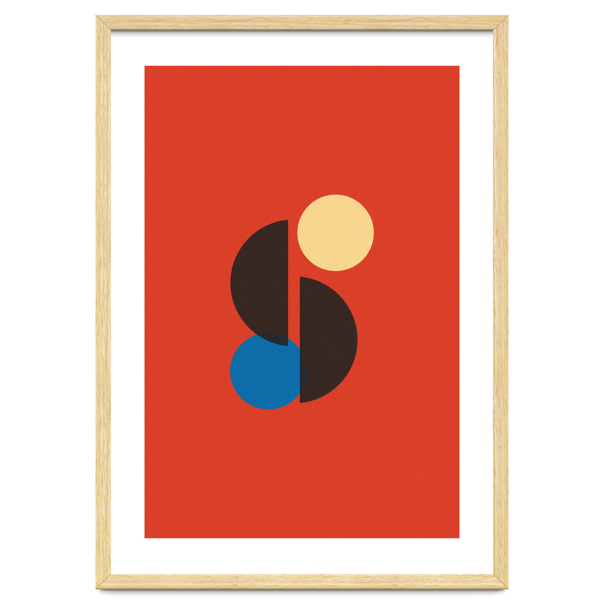 Mid Century Geometric Simple Art Print
