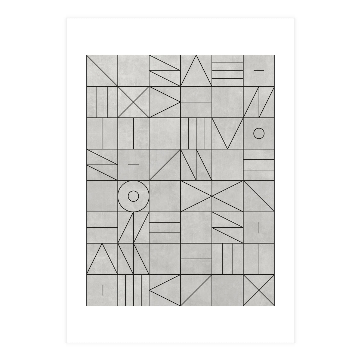 My Favorite Geometric Patterns No.3 - Grey (Print Only)