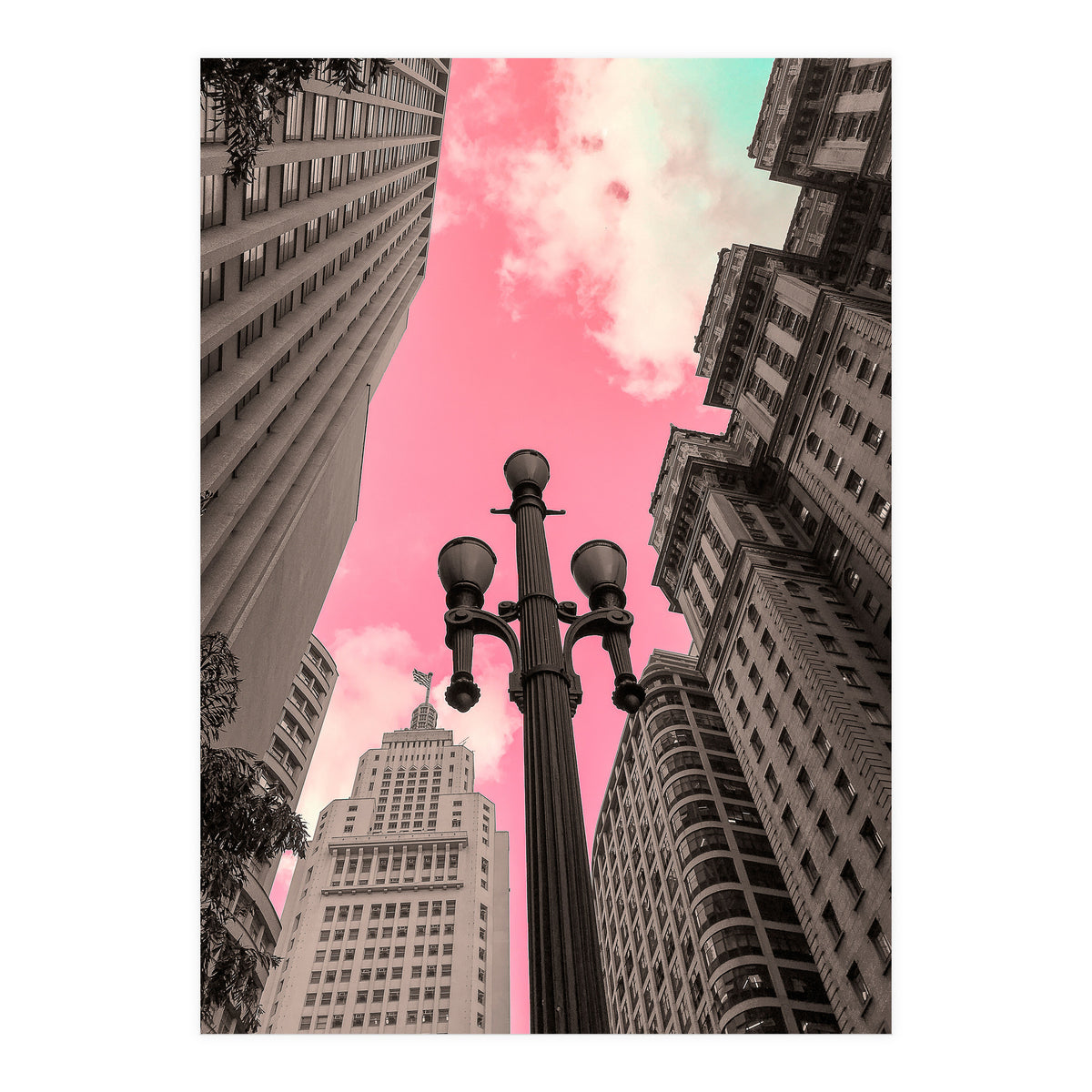 Pink Sky in São Paulo - Downtown (Print Only)
