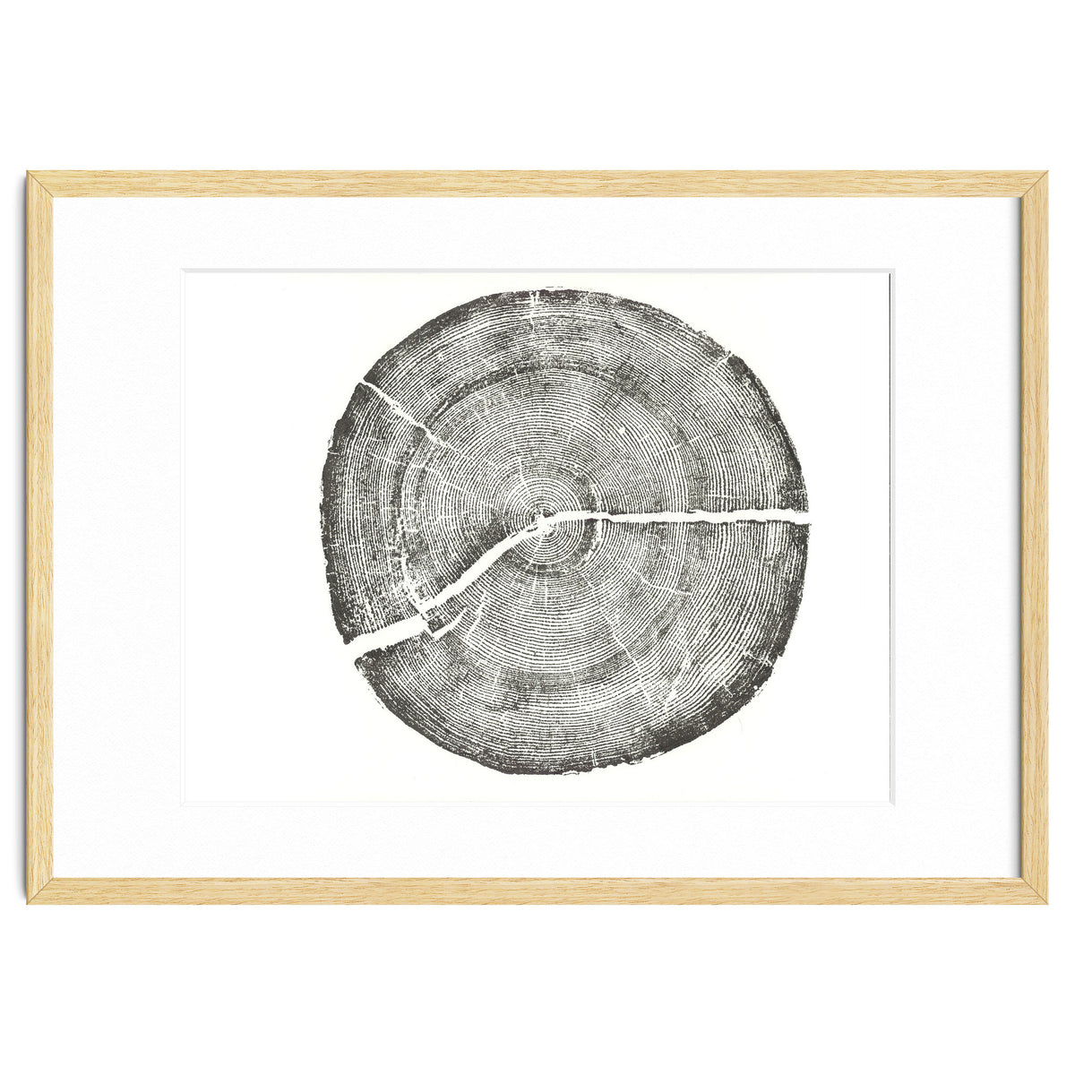 Rock Canyon, Tree Ring Print, Woodblock