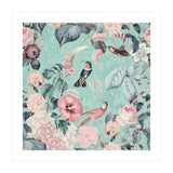 Pastel Hummingbirds Square (Print Only) thumbnail