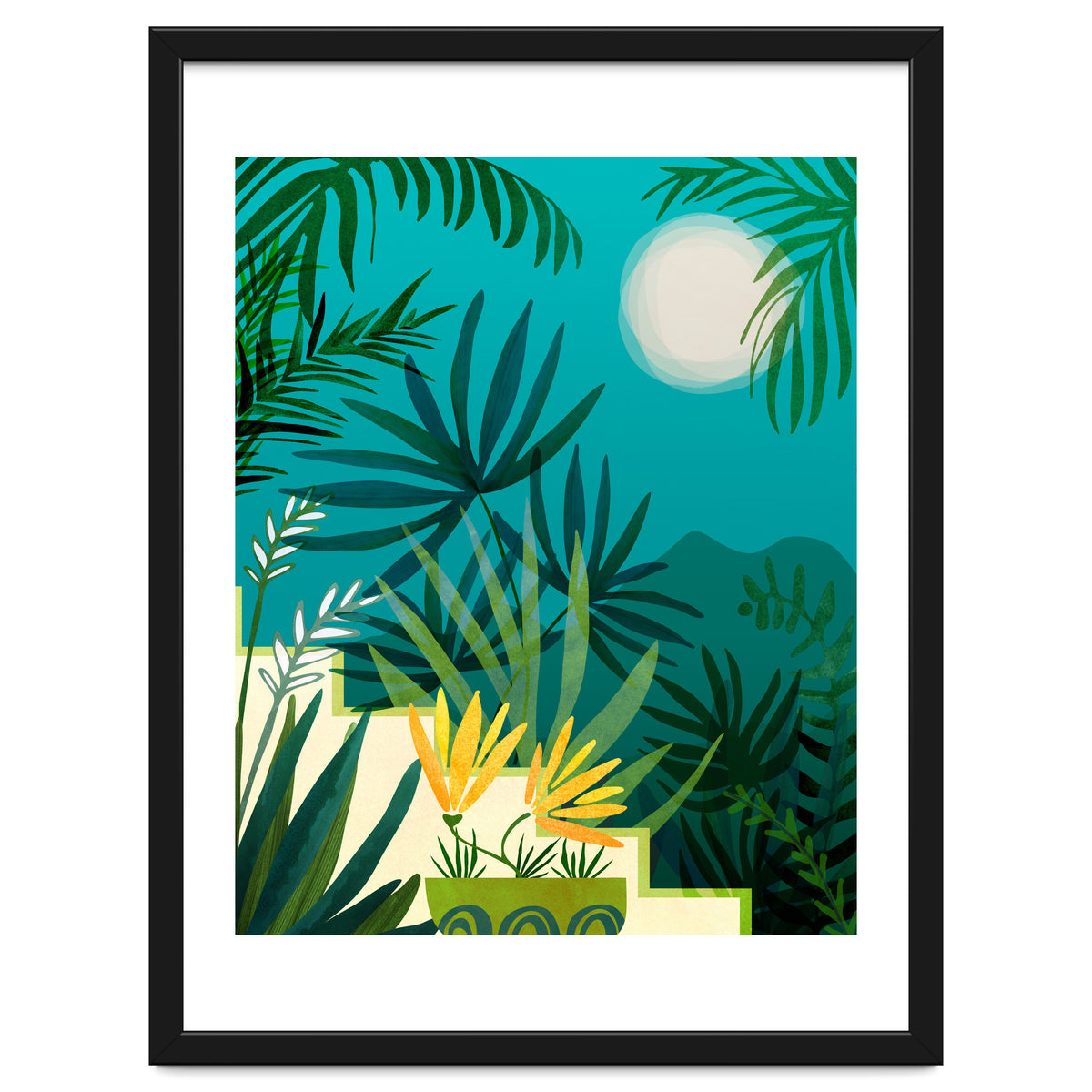 Rainforest With Moonlight