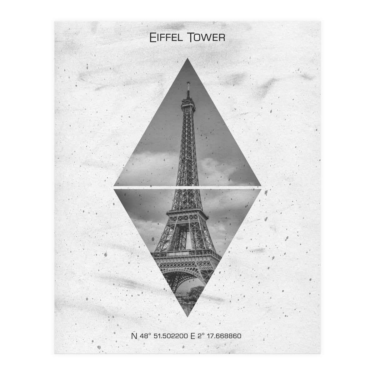 Coordinates PARIS Eiffel Tower (Print Only)