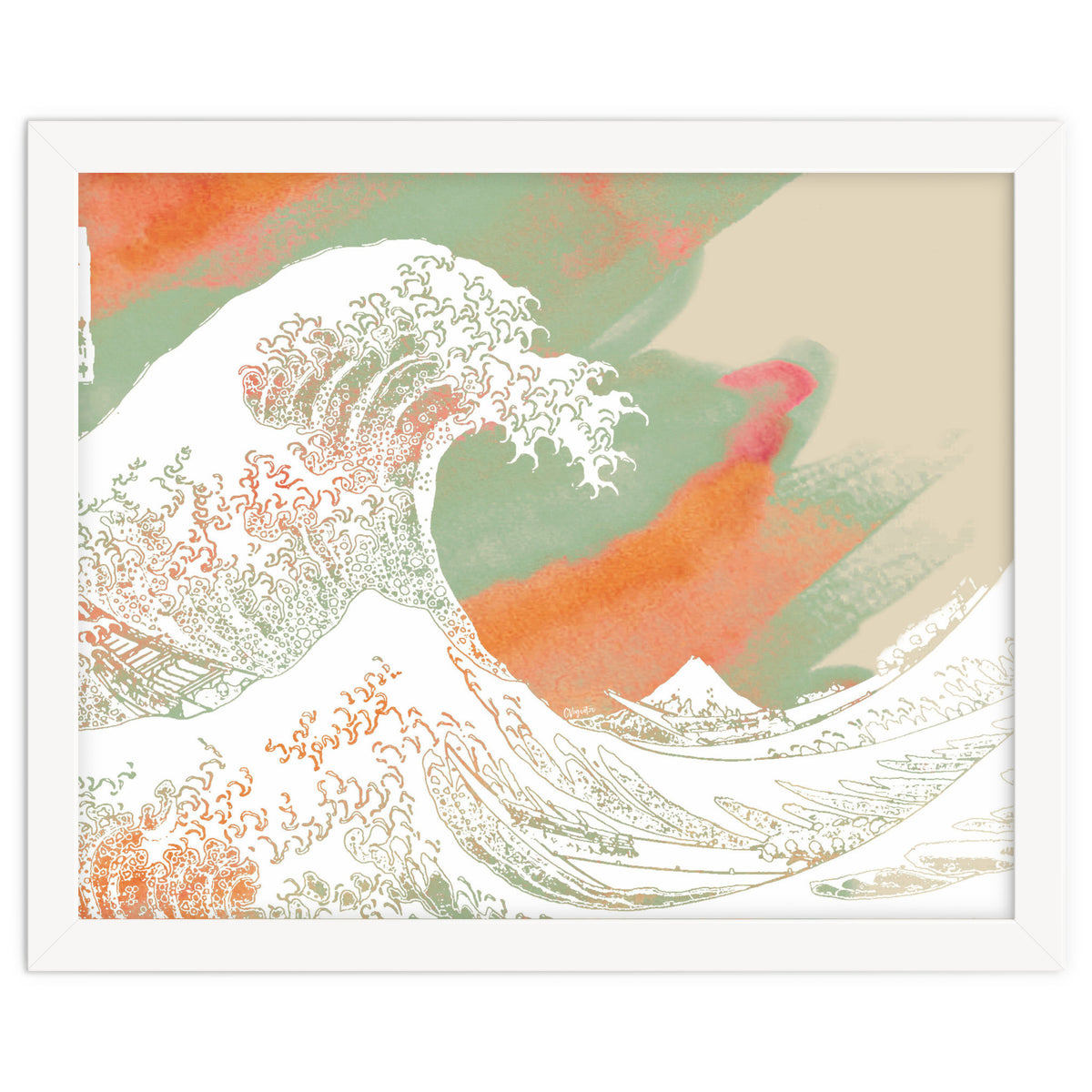 Calm into Great Wave Paint  I