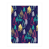 Christmas Pattern Trees (Print Only) thumbnail