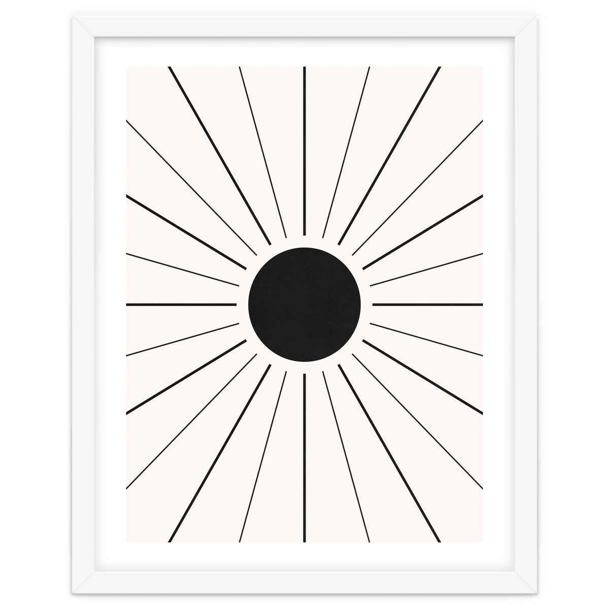 SUN IN LINES - BLACK