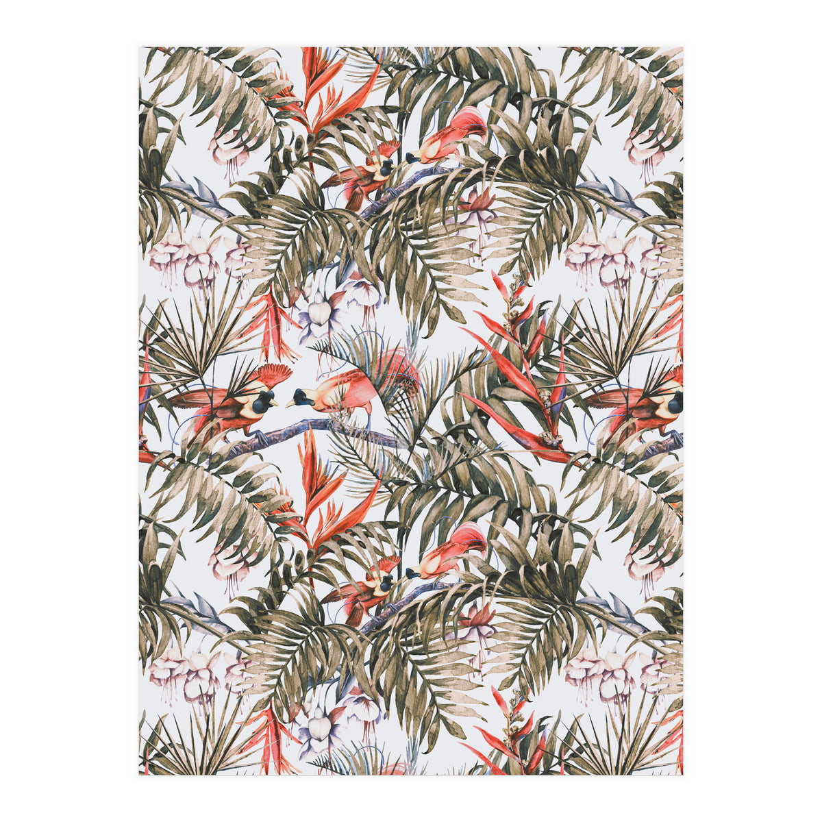 Exotic birds in the jungle paradise (Print Only)