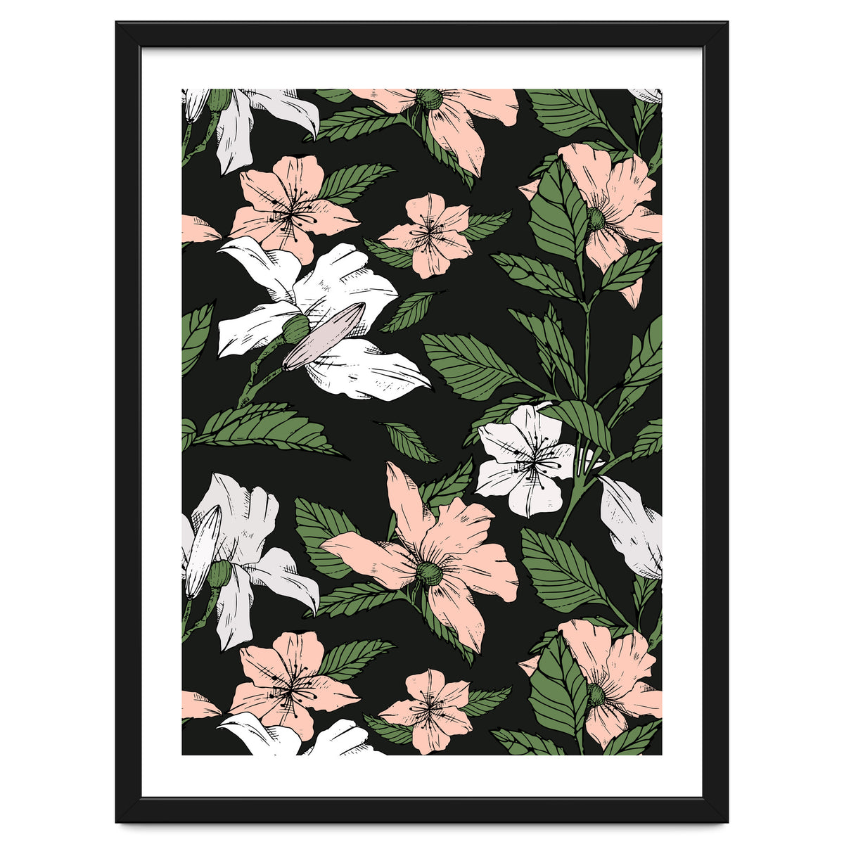 Flowers in the tropical night