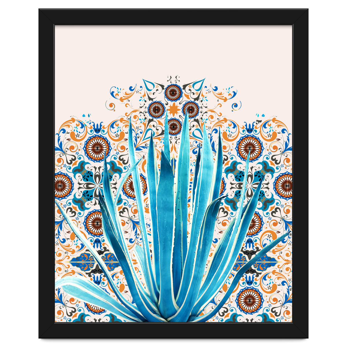 Cactus and Moroccan tiles