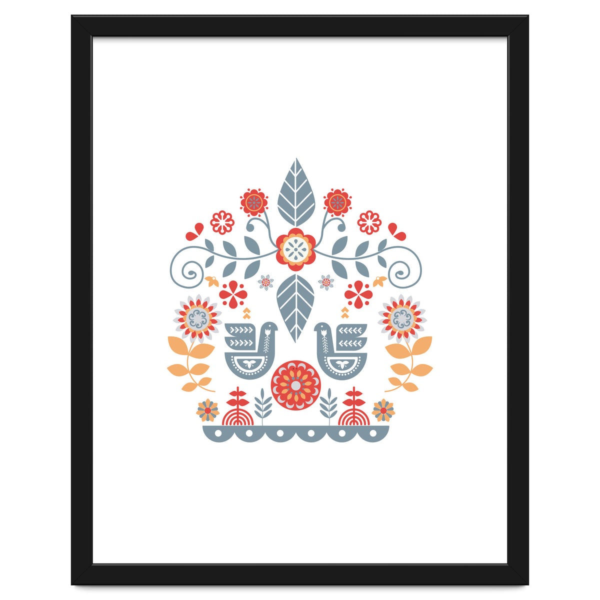 Scandinavian Folk Art Pattern