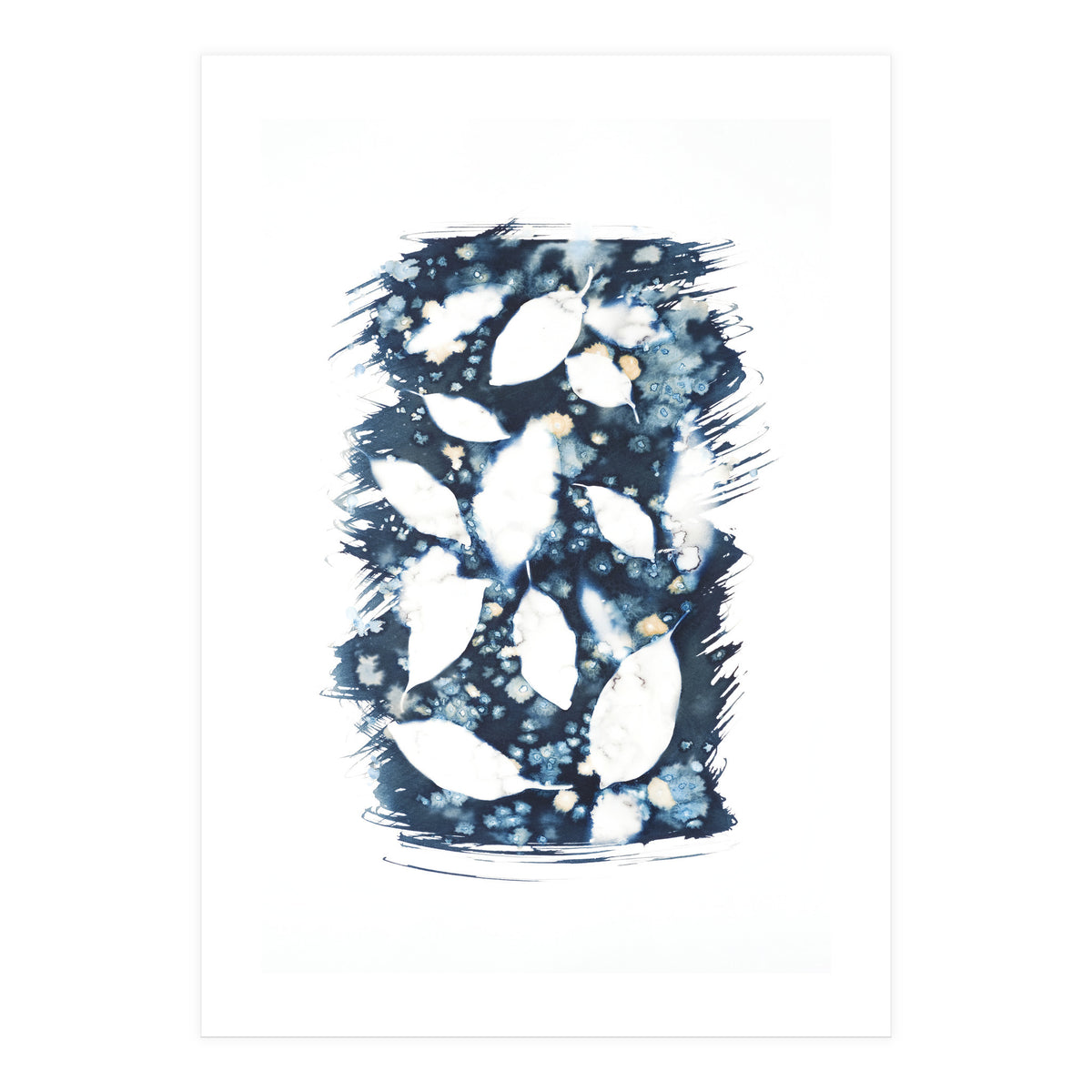 Indigo Blue Botanical Leaves No. 10 (Print Only)