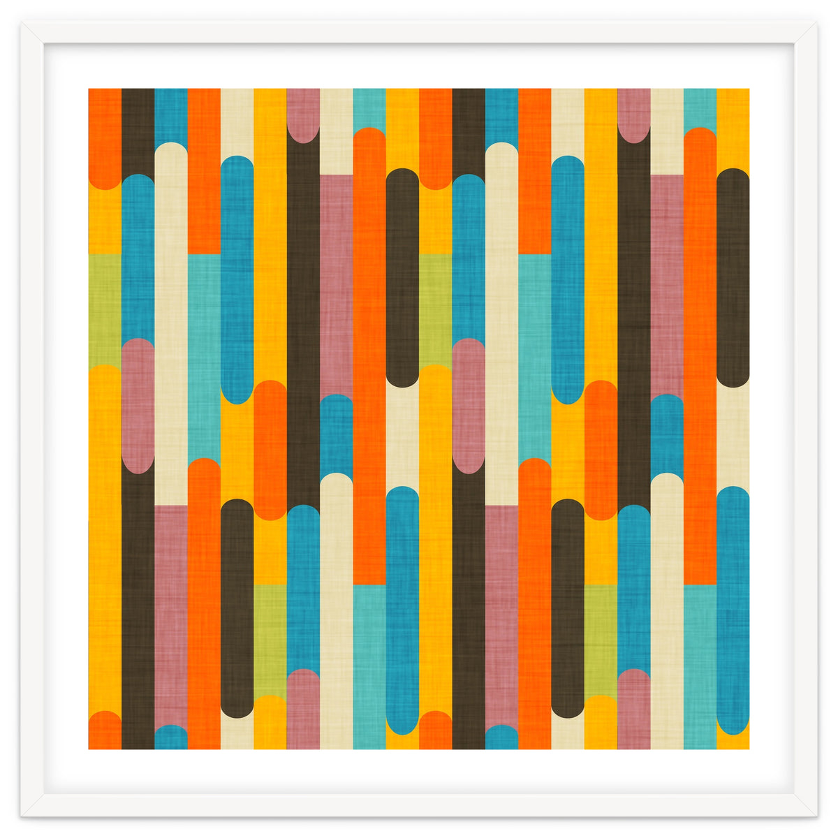 Retro Color Block Orange