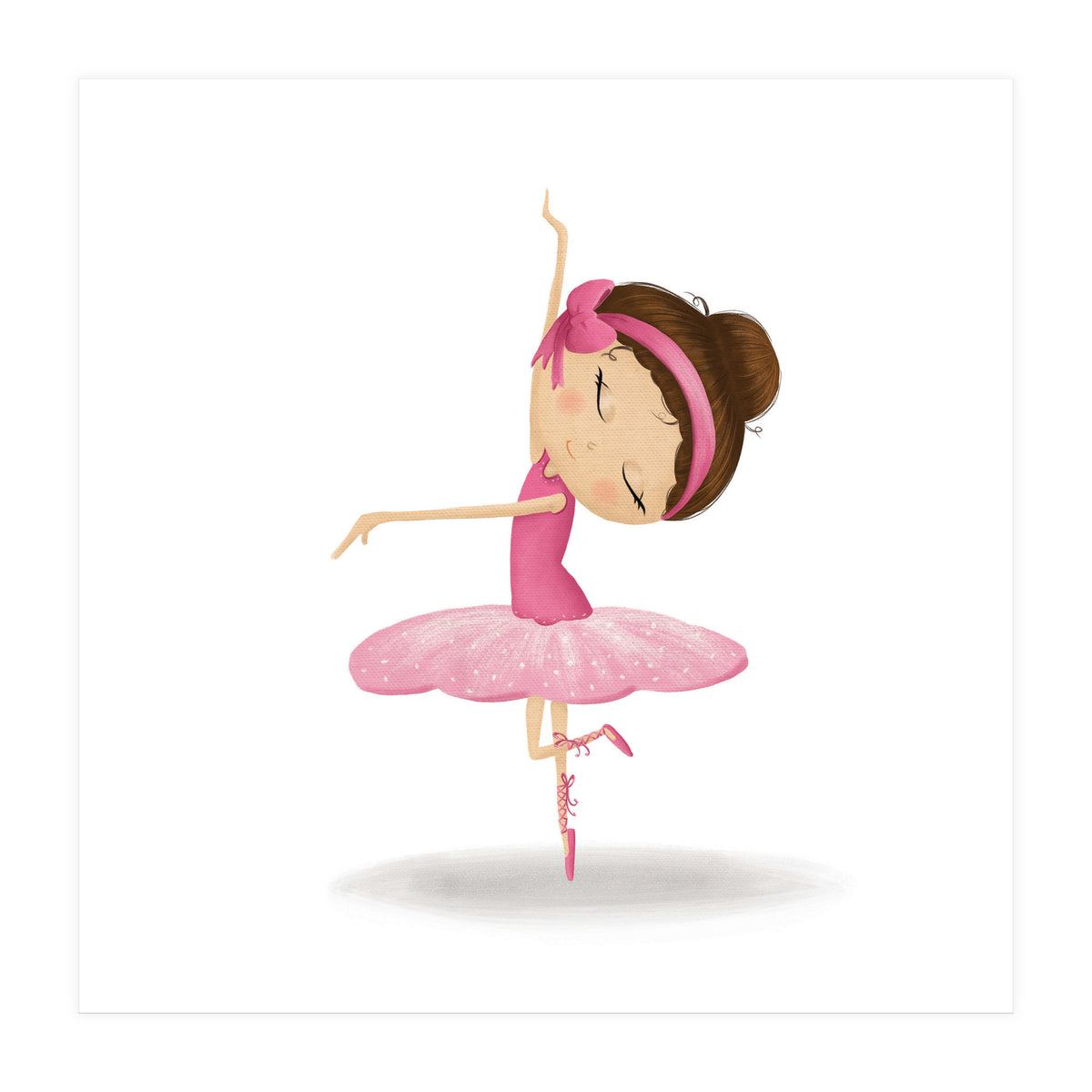 Adorable Twirling Ballerina Nursery Print (Print Only)