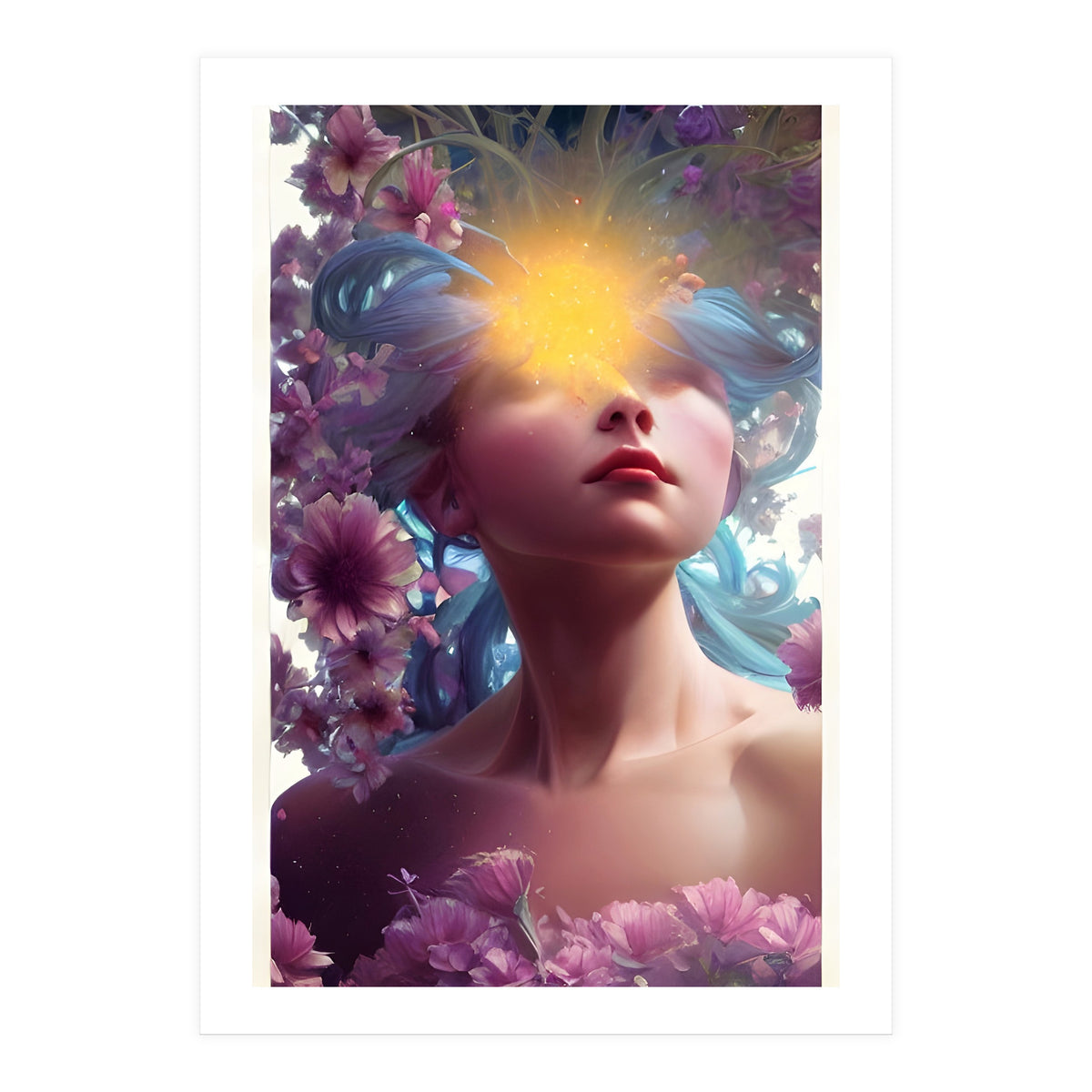 Vicky's Head In The Floral Clouds (Print Only)