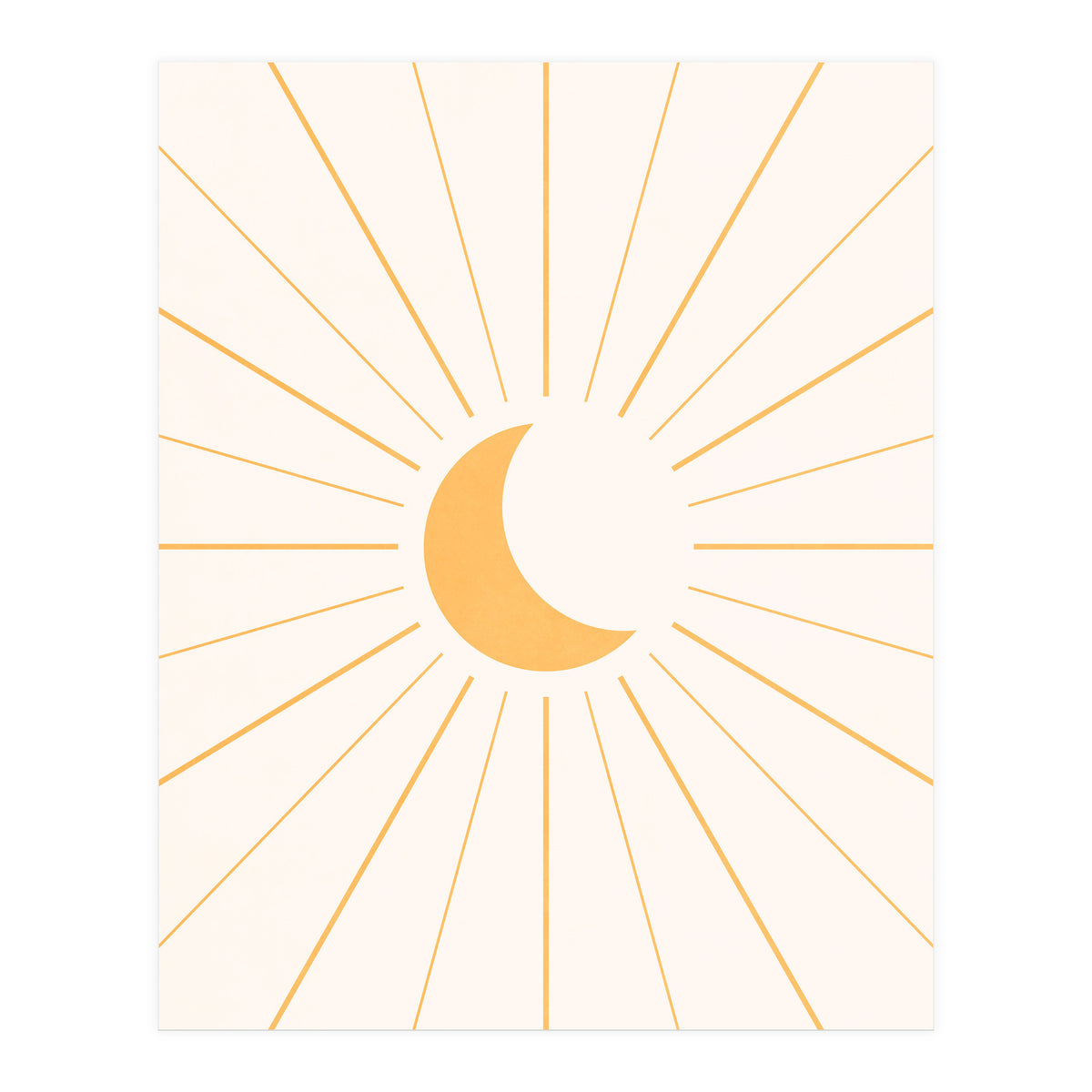 MOON IN LINES - GOLD (Print Only)